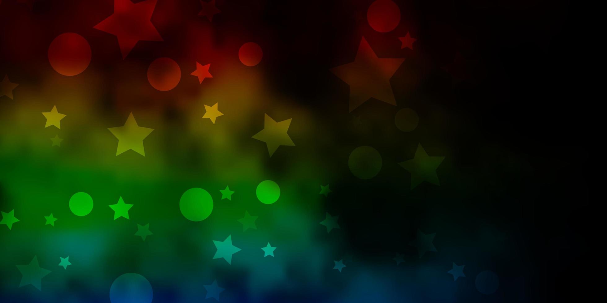 Dark Multicolor Vector Pattern With Circles Stars Glitter Abstract Illustration With Colorful Drops Stars Pattern For Trendy Fabric Wallpapers 2537319 Vector Art At Vecteezy
