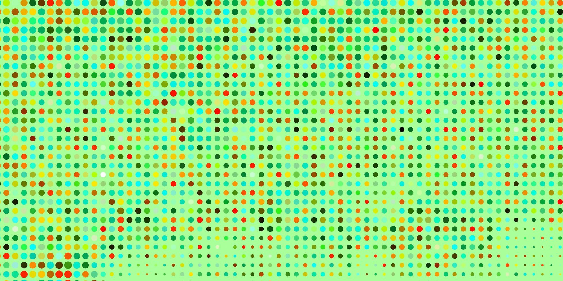 diseño de vector amarillo verde claro con formas de círculo ilustración abstracta con manchas de colores en el patrón de estilo de la naturaleza para anuncios comerciales