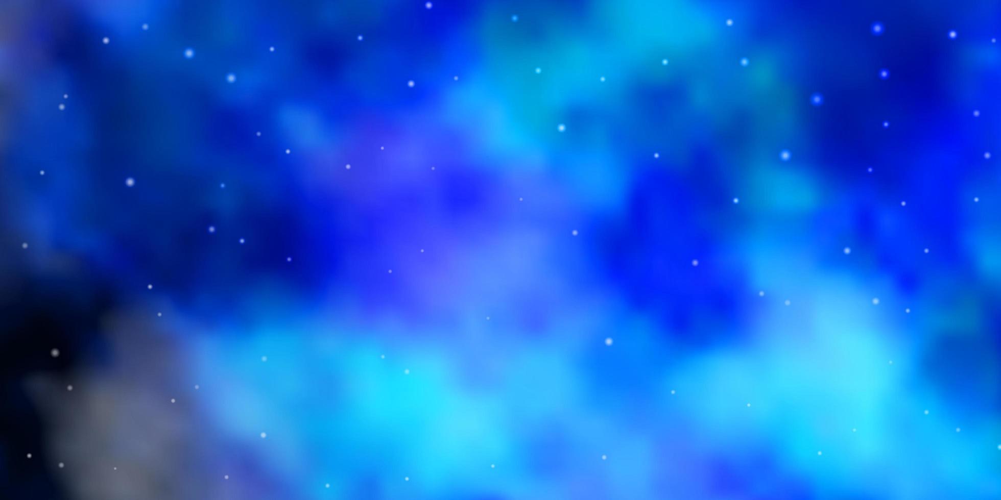 Dark BLUE vector layout with bright stars Decorative illustration with stars on abstract template Theme for cell phones