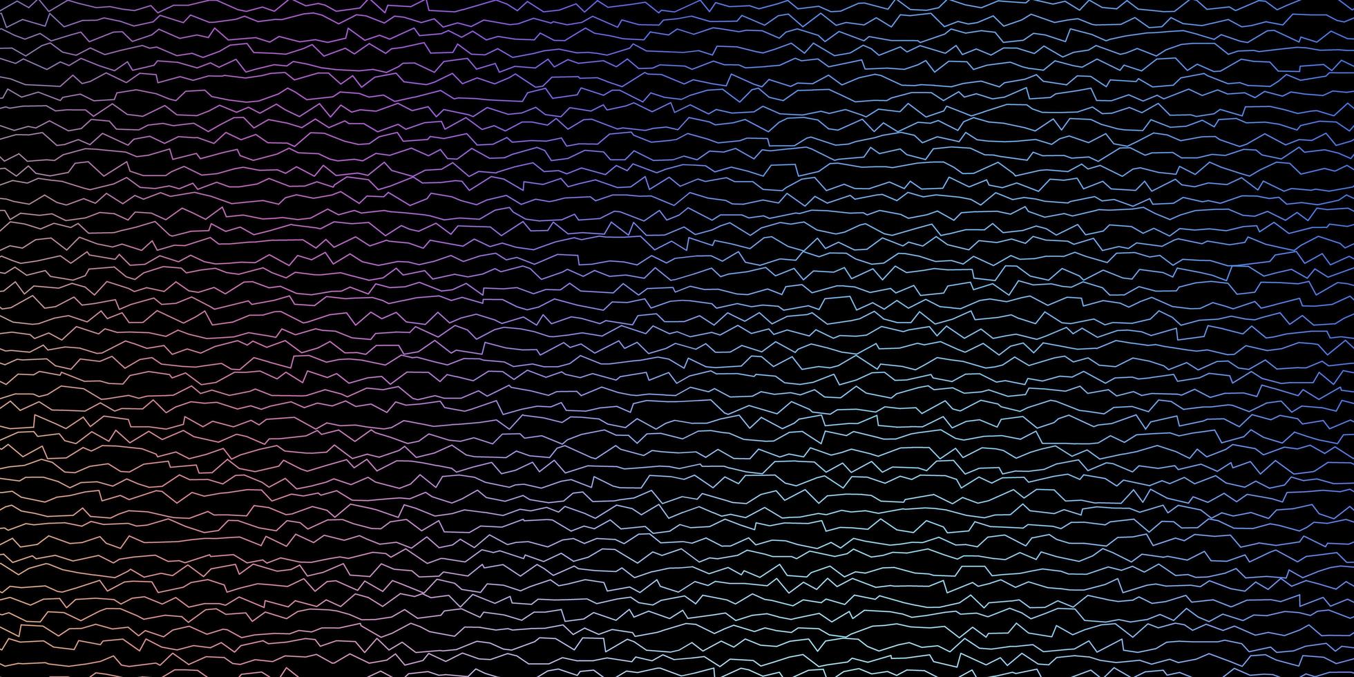 Dark Multicolor vector texture with wry lines Bright sample with colorful bent lines shapes Design for your business promotion