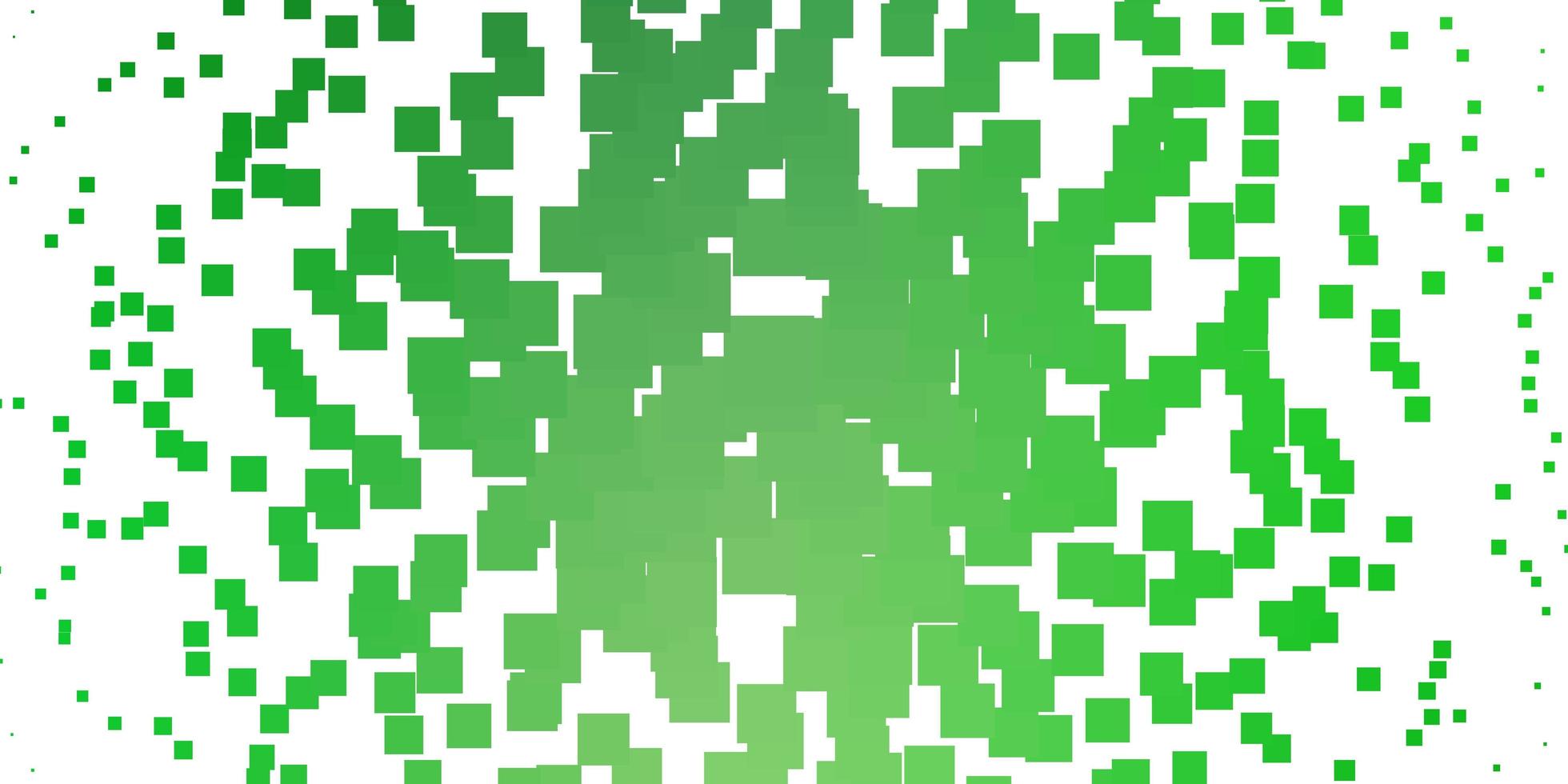 Fondo de vector verde claro con rectángulos de diseño moderno con rectángulos en patrón de estilo abstracto para páginas de destino de sitios web