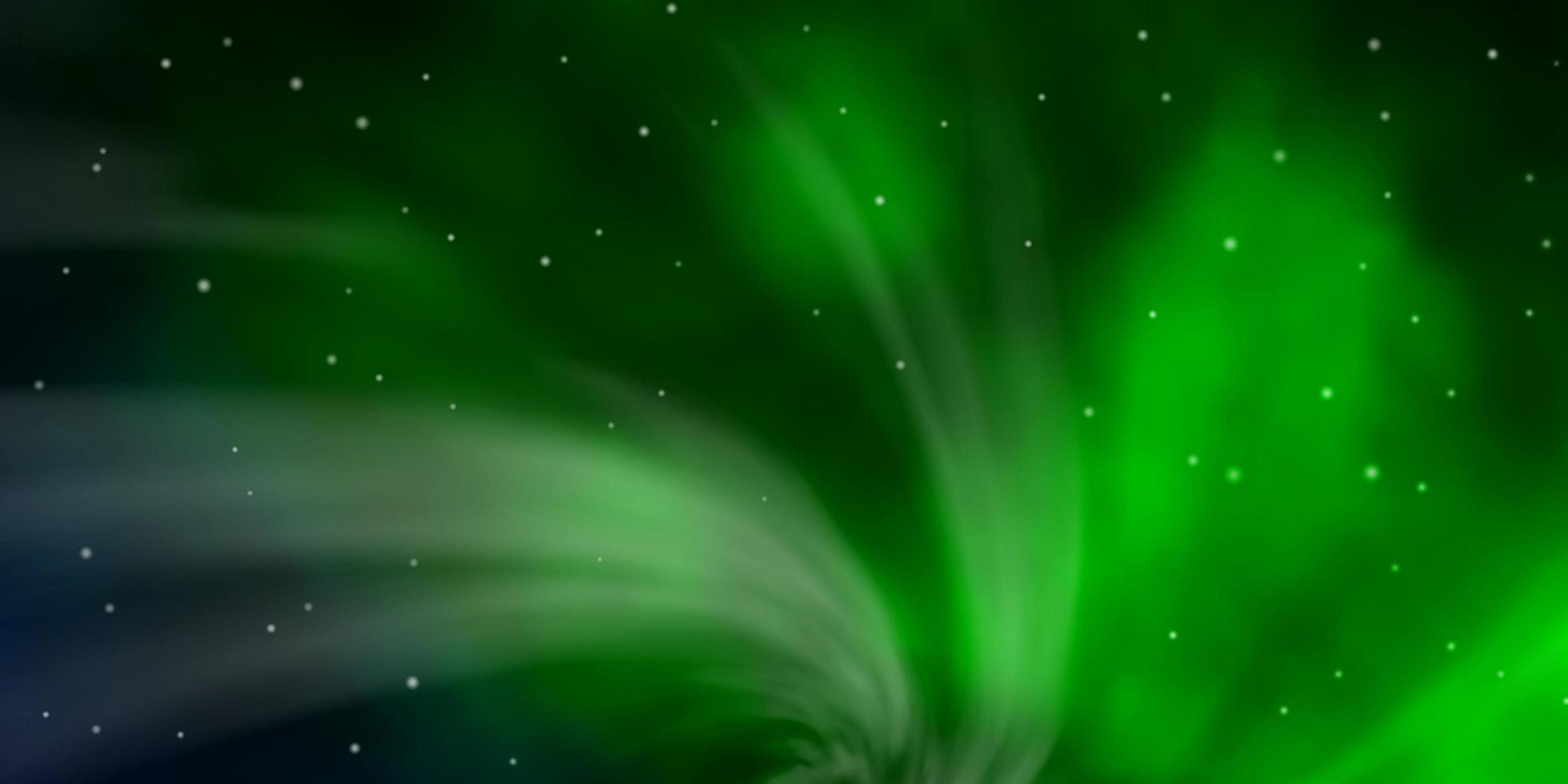 Dark Green vector texture with beautiful stars Shining colorful illustration with small and big stars Theme for cell phones