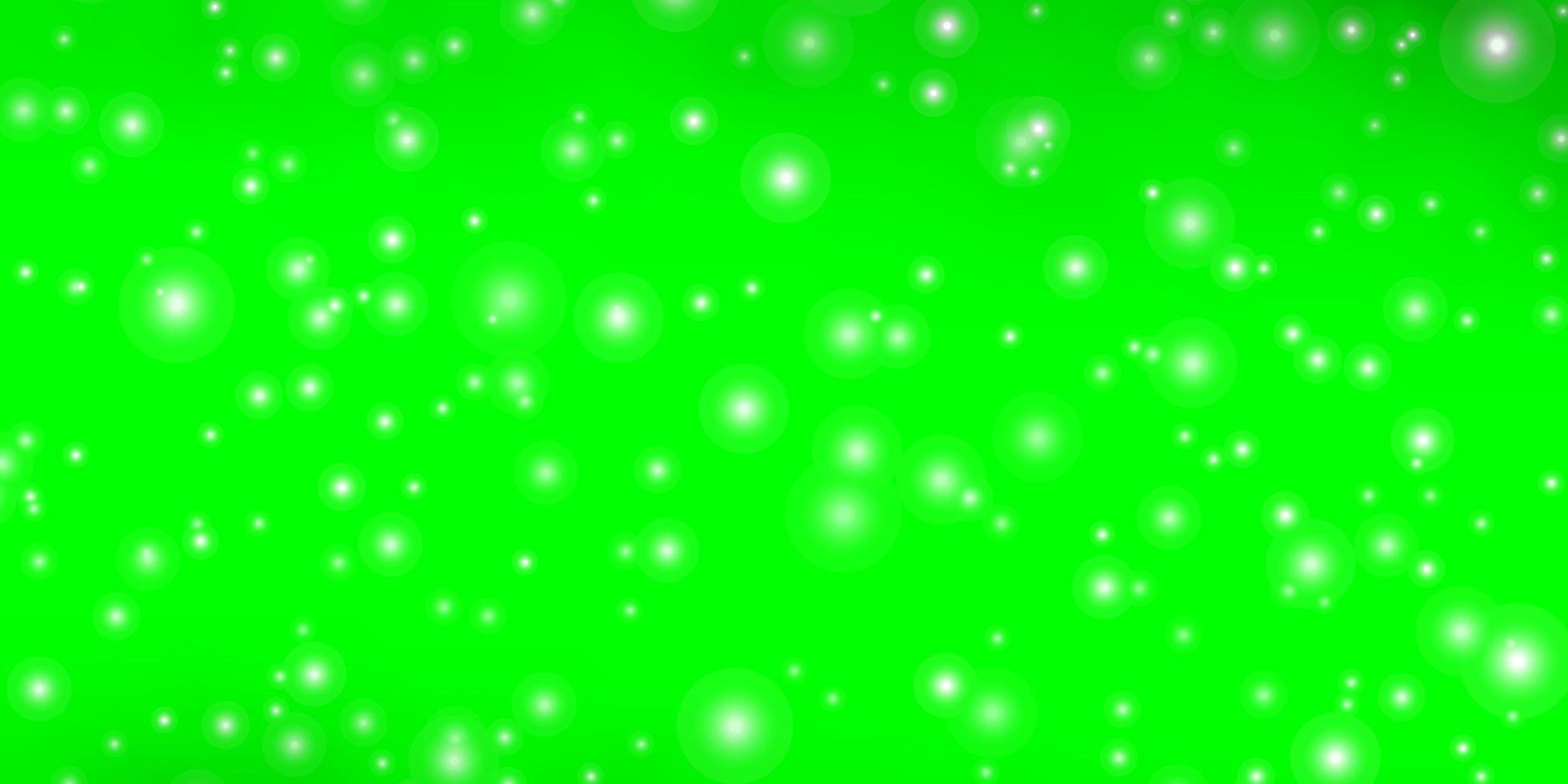 Diseño de vector verde claro con estrellas brillantes Ilustración abstracta geométrica moderna con patrón de estrellas para folletos publicitarios de año nuevo