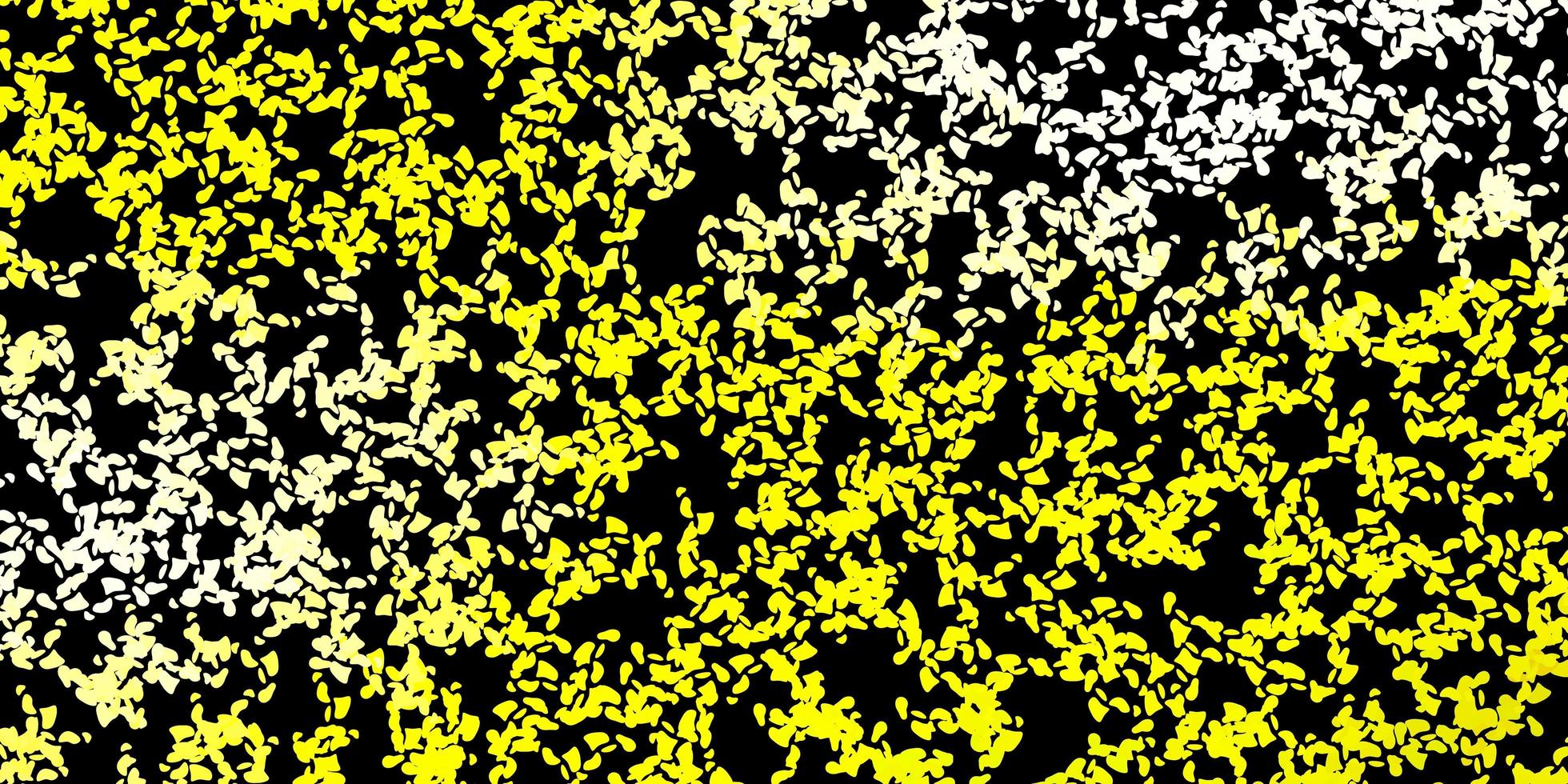 Dark yellow vector backdrop with chaotic shapes
