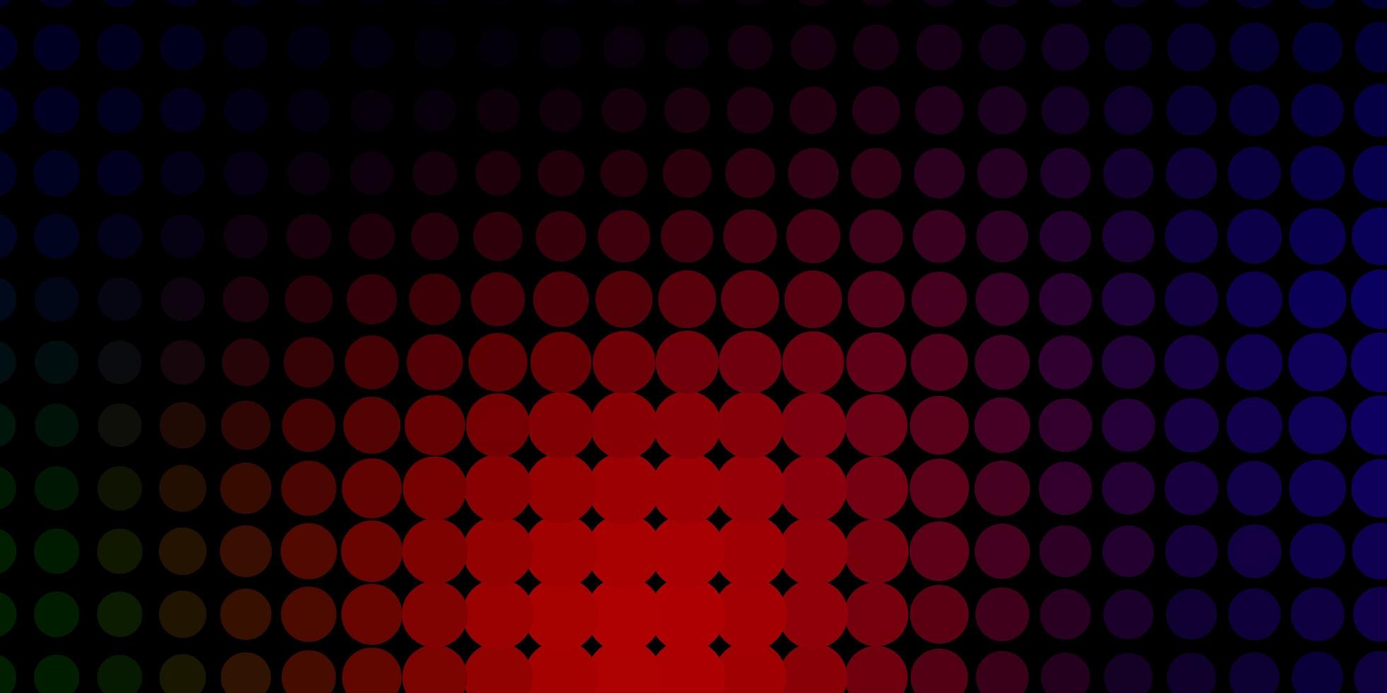Dark Green Red vector texture with disks Illustration with set of shining colorful abstract spheres Pattern for business ads