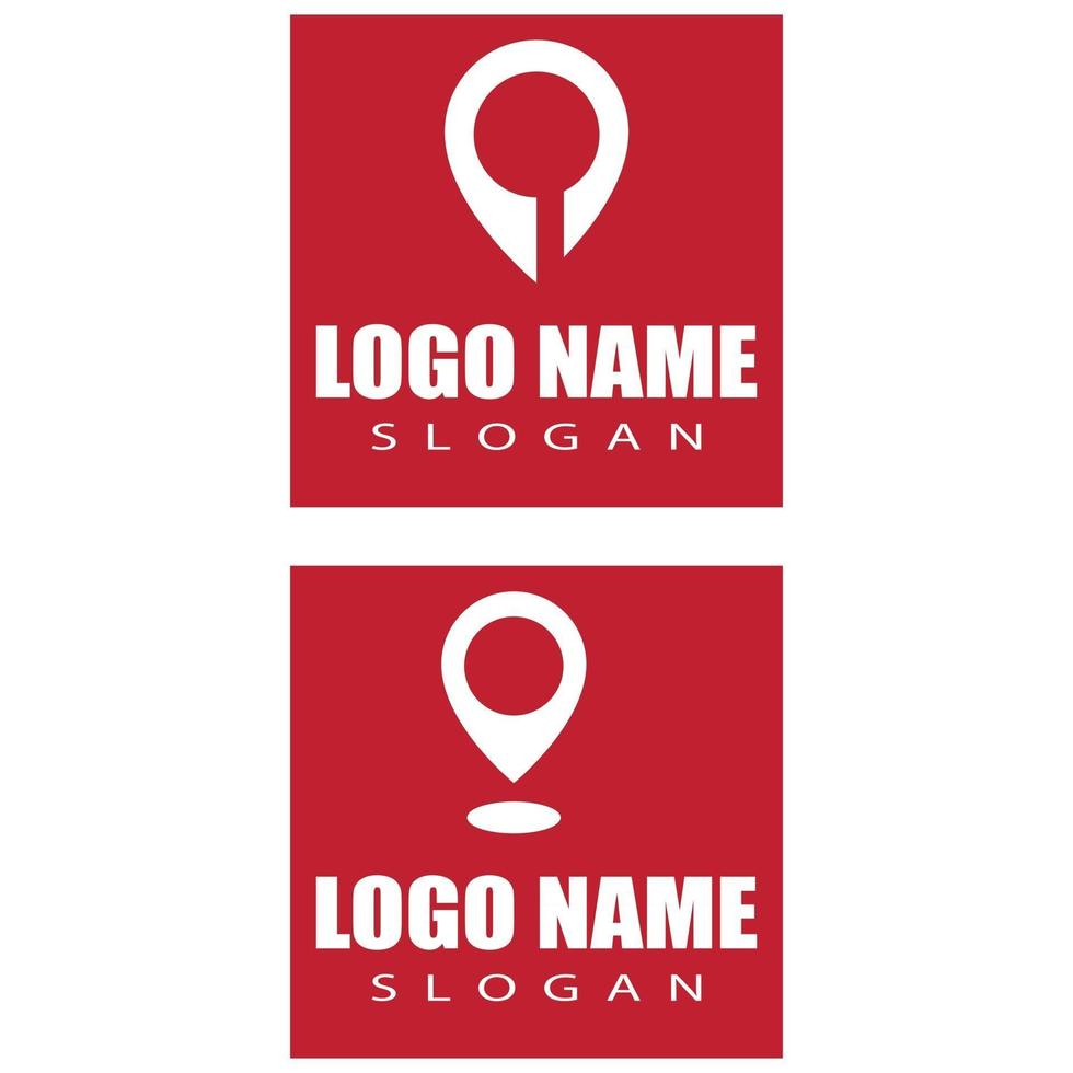 plantilla de vector de logotipo de signo y símbolo de punto de ubicación