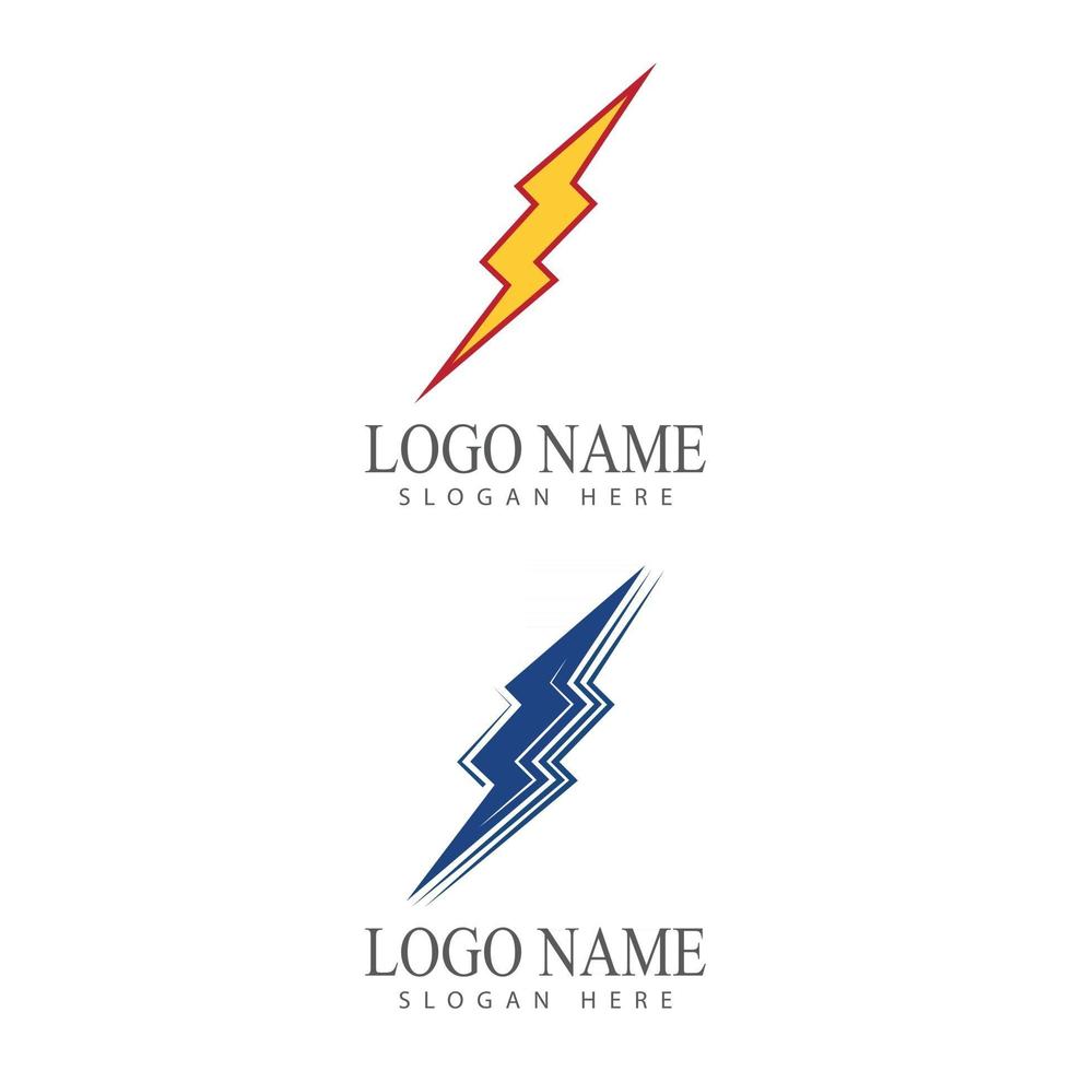 Power lightning logo vector design