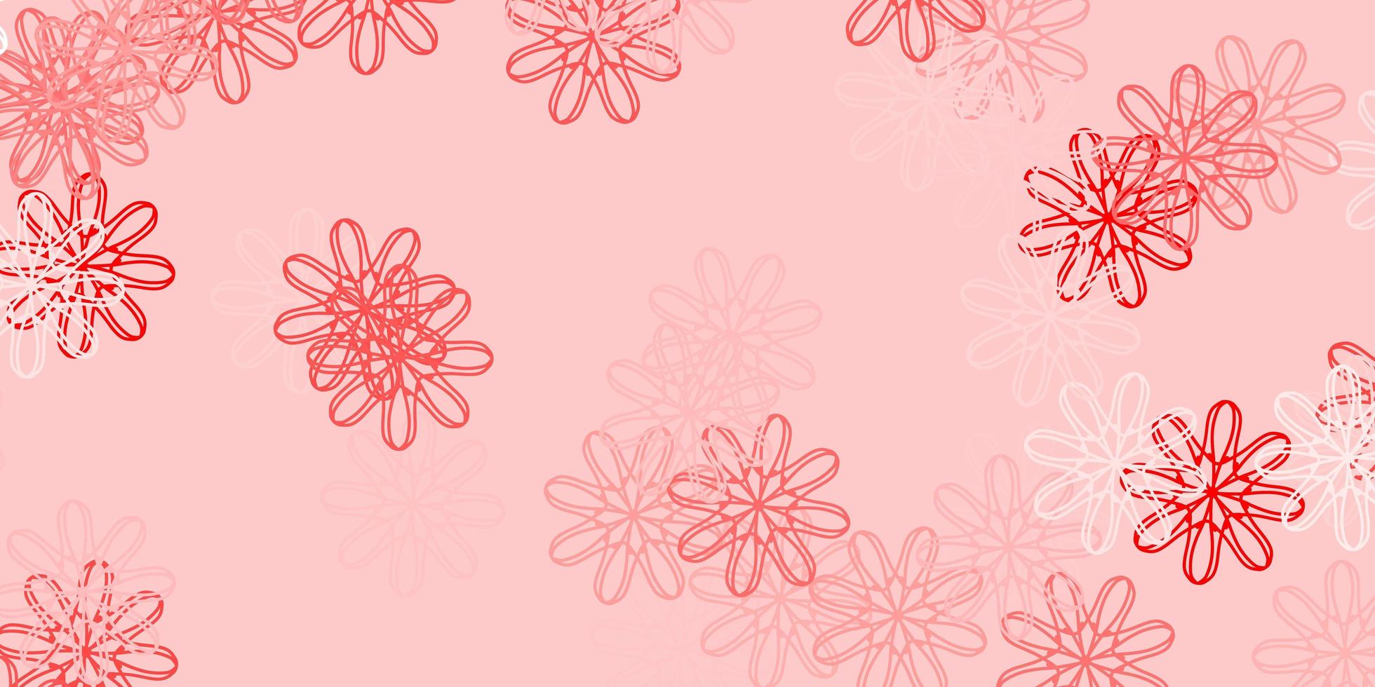 diseño natural vector rojo claro con flores