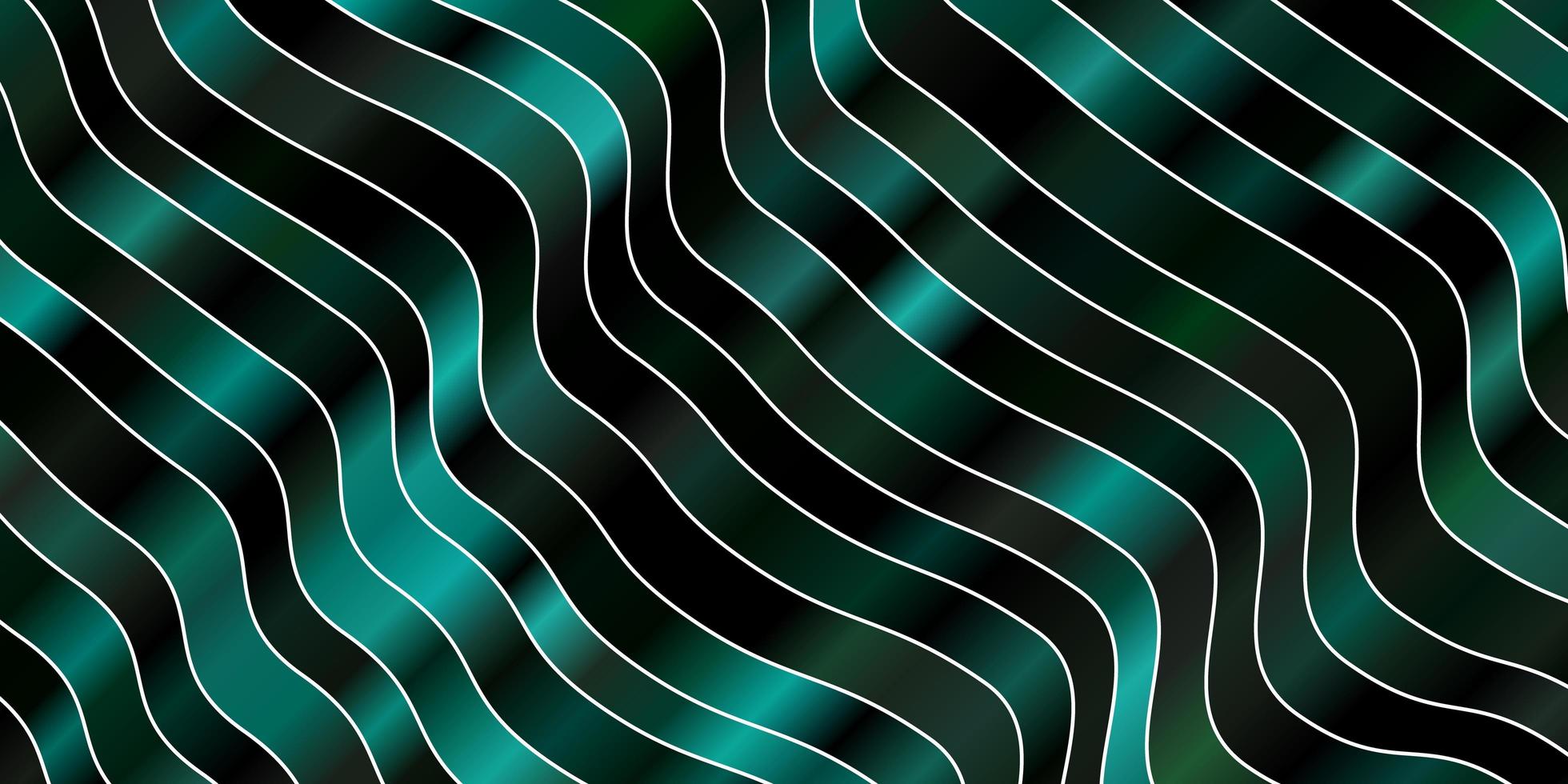 Plantilla de vector verde oscuro con curvas ilustración colorida en estilo abstracto con patrón de líneas dobladas para páginas de destino de sitios web