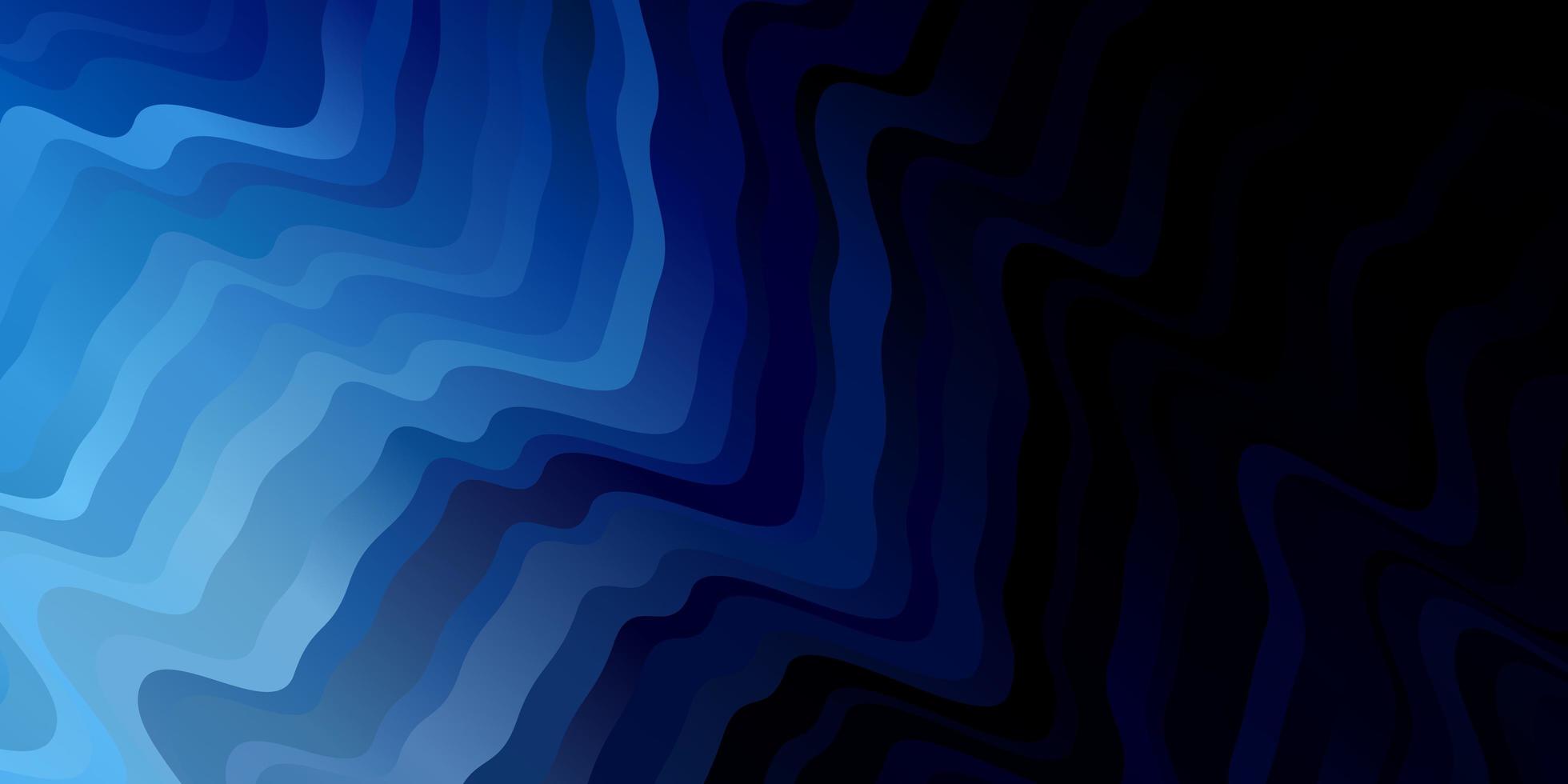 patrón de vector azul oscuro con líneas curvas ilustración colorida en estilo abstracto con diseño de líneas dobladas para la promoción de su negocio