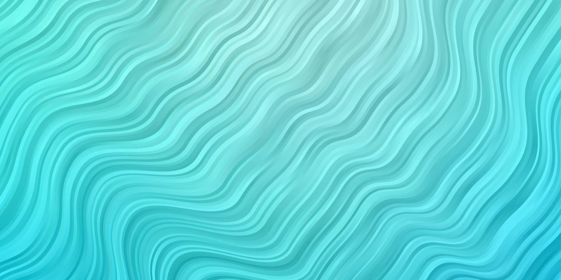 Light Blue Green vector template with curved lines Colorful illustration in circular style with lines Pattern for booklets leaflets