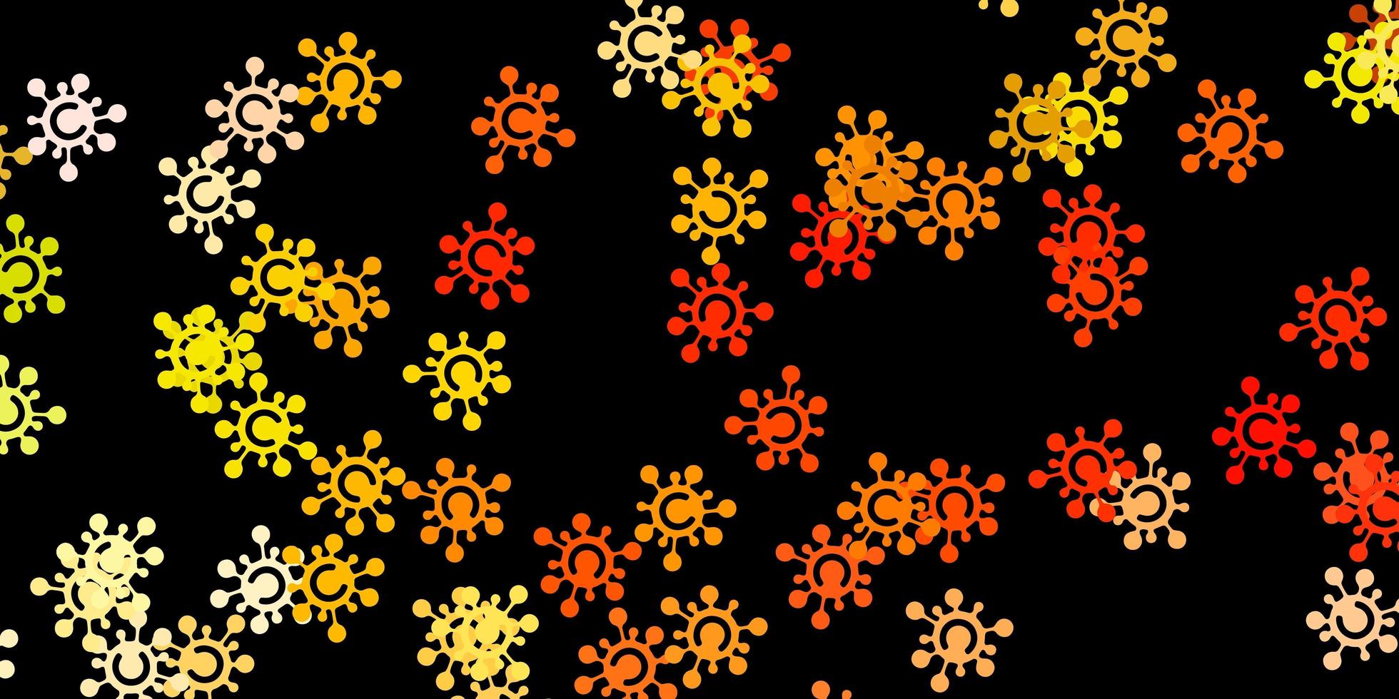 Dark pink yellow vector template with flu signs