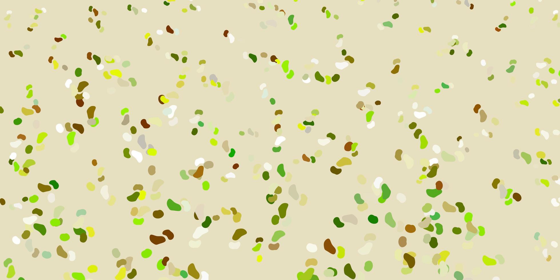 Light green yellow vector texture with memphis shapes