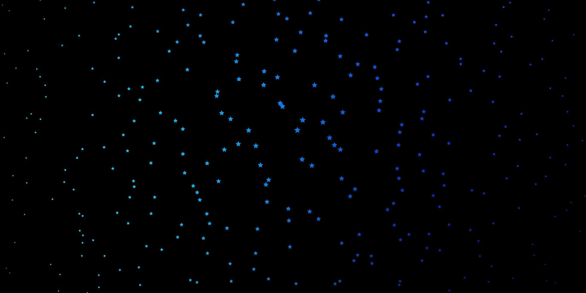 Dark BLUE vector background with small and big stars Blur decorative design in simple style with stars Theme for cell phones