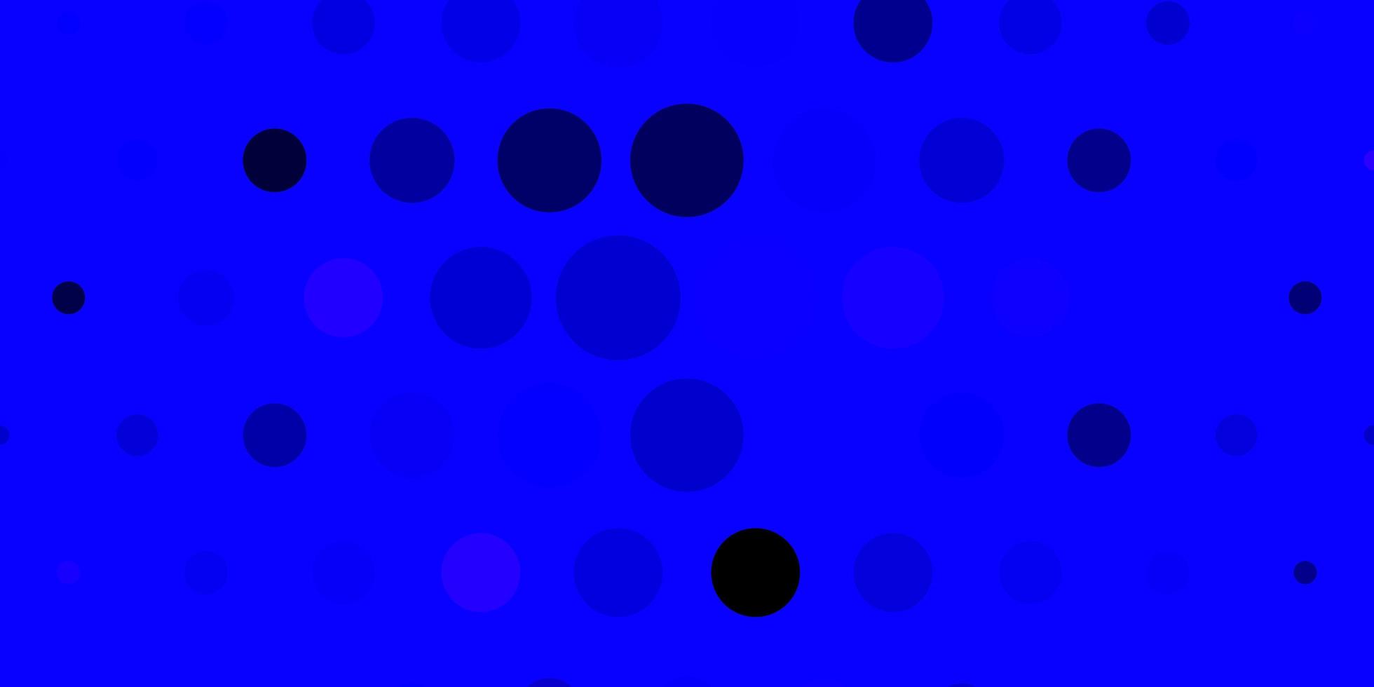 Dark BLUE vector background with spots Modern abstract illustration with colorful circle shapes New template for a brand book