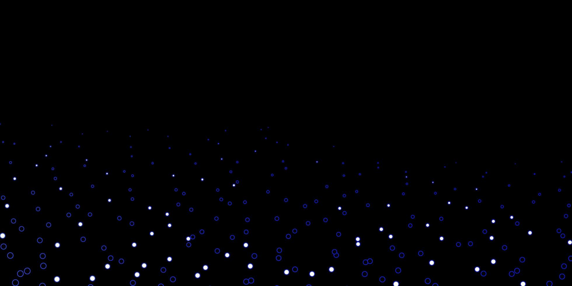 Dark BLUE vector background with bubbles Colorful illustration with gradient dots in nature style Pattern for booklets leaflets