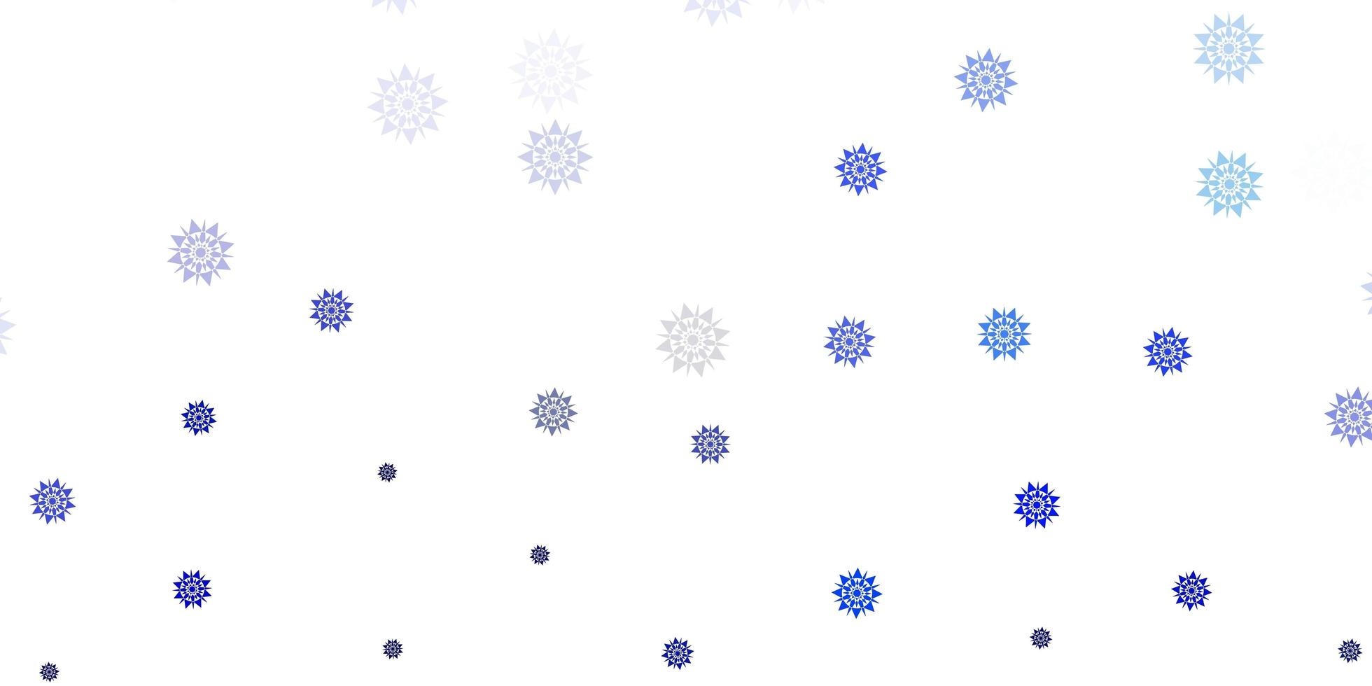 Light blue vector layout with beautiful snowflakes