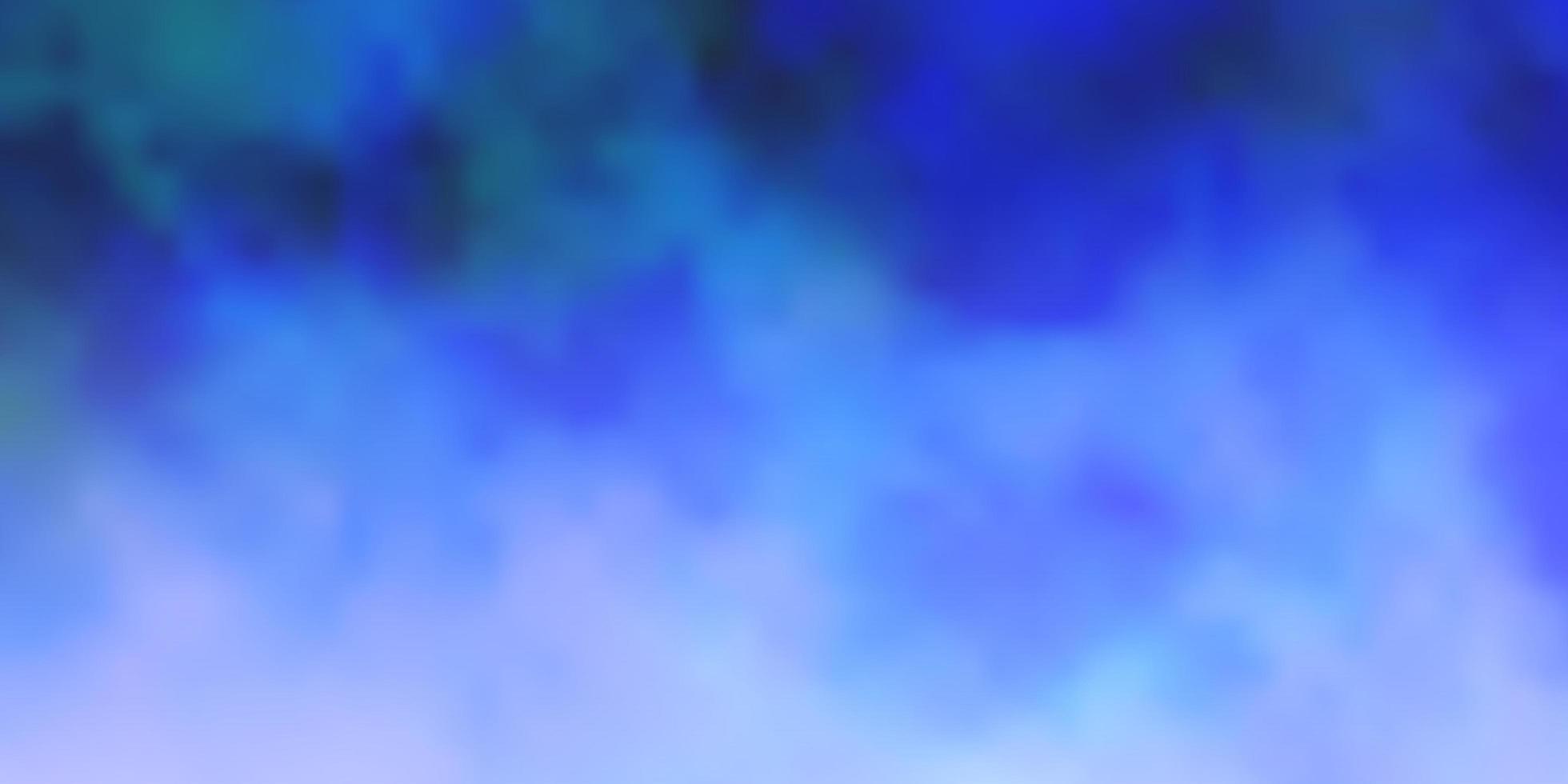 Telón de fondo de vector azul claro con ilustración abstracta de cúmulos con plantilla de nubes de degradado de colores para sitios web
