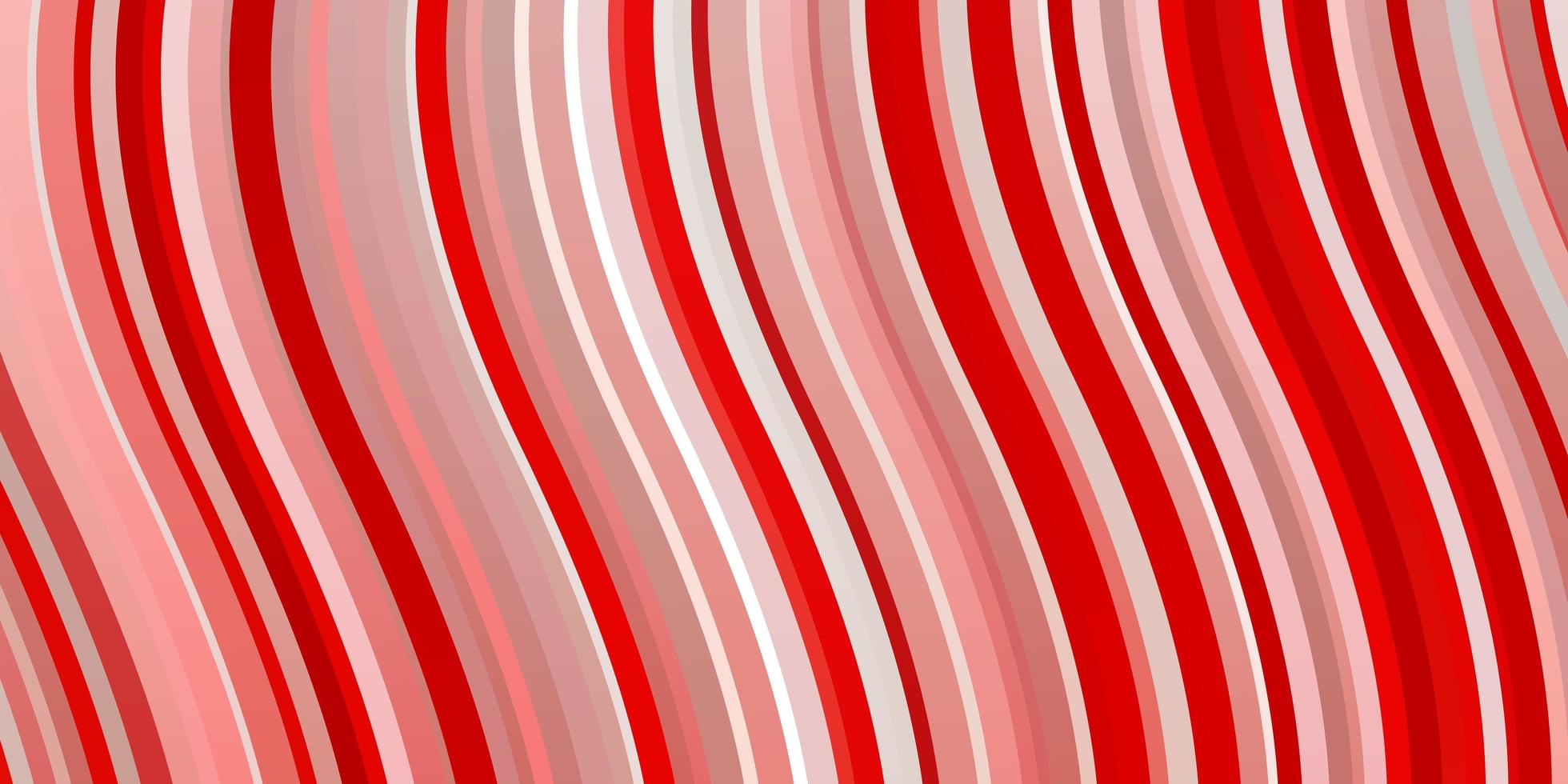 Fondo de vector rojo claro con líneas torcidas ilustración colorida que consiste en un patrón de curvas para anuncios comerciales