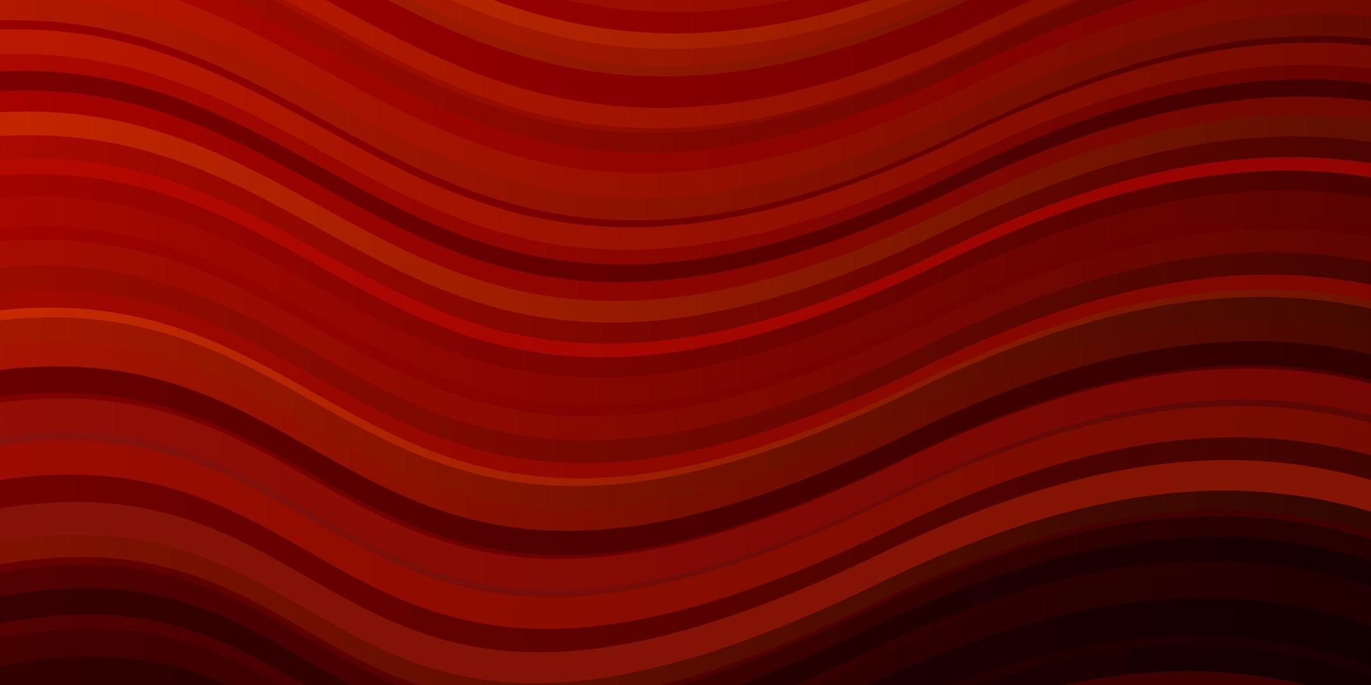 Fondo de vector rojo oscuro con arco circular nueva ilustración colorida con patrón de líneas dobladas para folletos de negocios folletos
