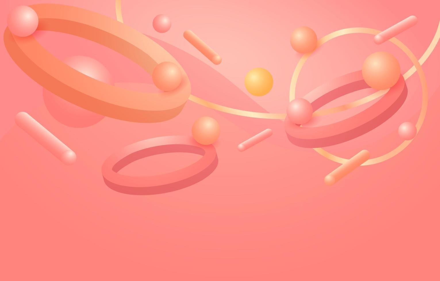 fondo rosa forma 3d vector