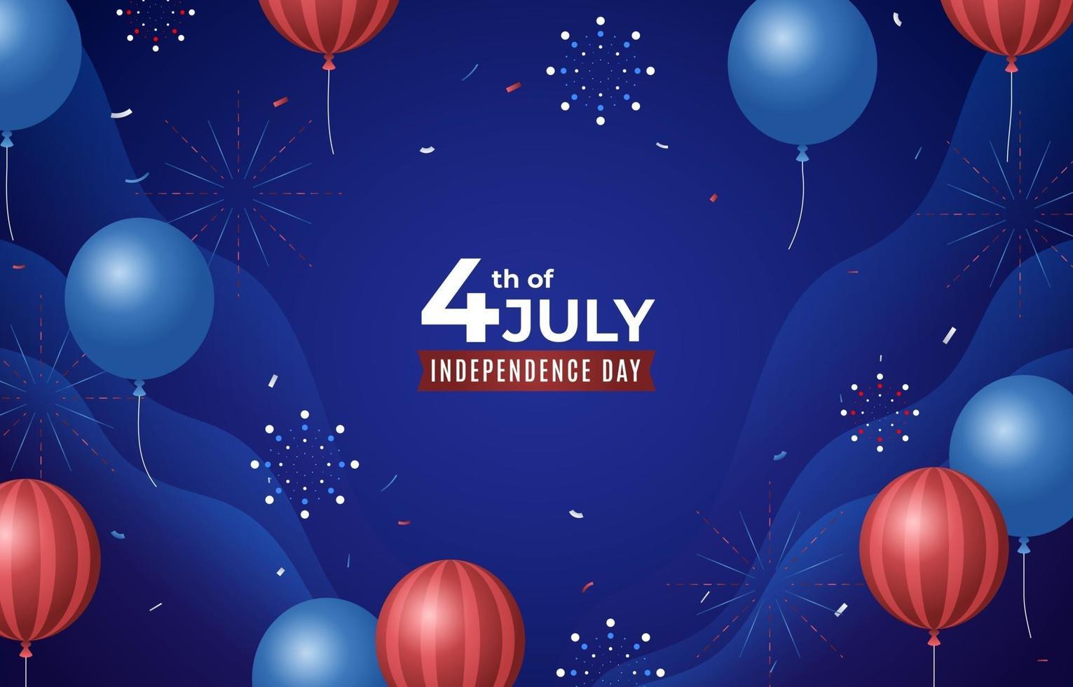 Dark Blue 4th of July Background vector
