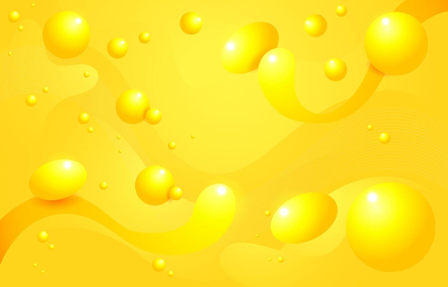 fondo líquido amarillo realista vector