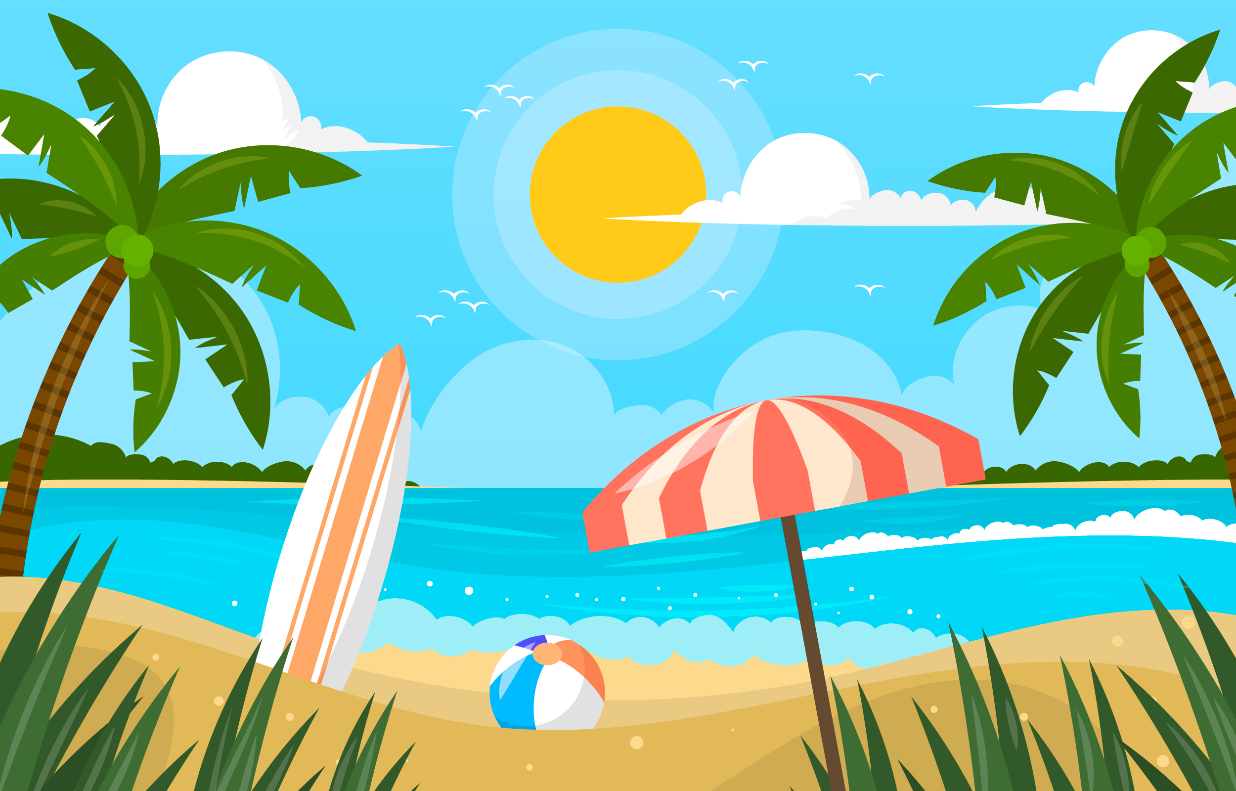 paisaje-de-playa-durante-el-verano-2538579-vector-en-vecteezy