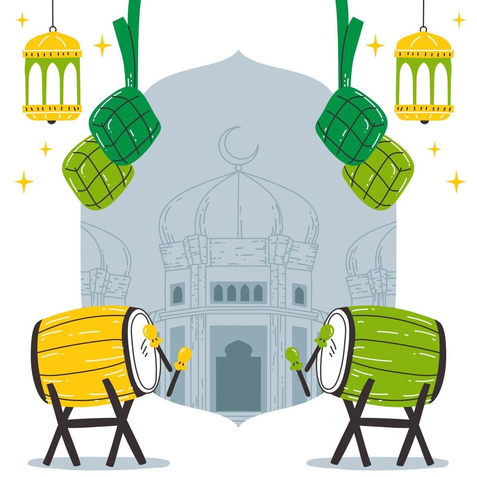 Decorative Ketupat Concept vector