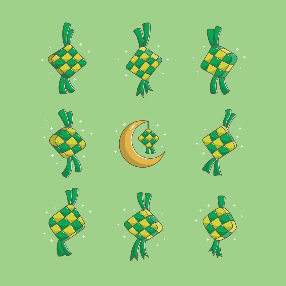 Varies of Ketupat Icons vector