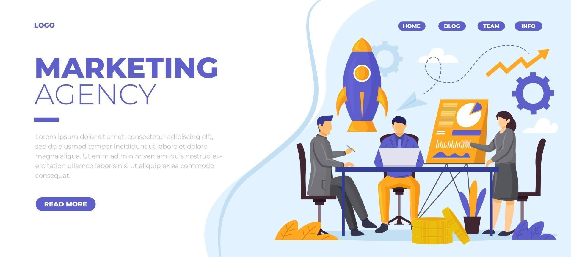 Landing Page for Marketing Agency vector