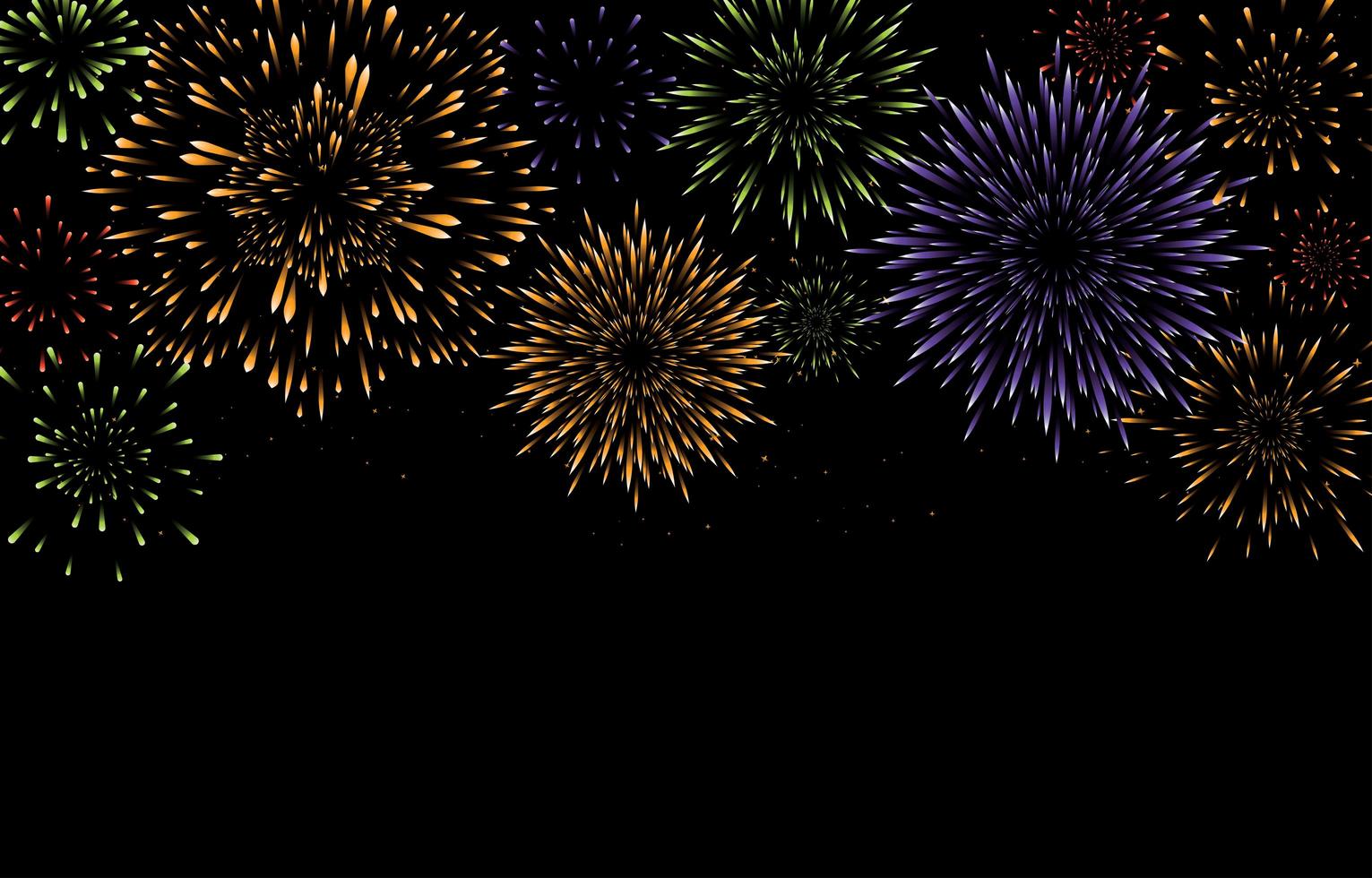 Firework Background Concept vector