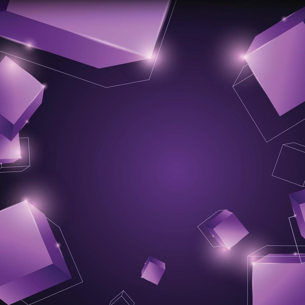 Lavender Color with Cube Decoration vector