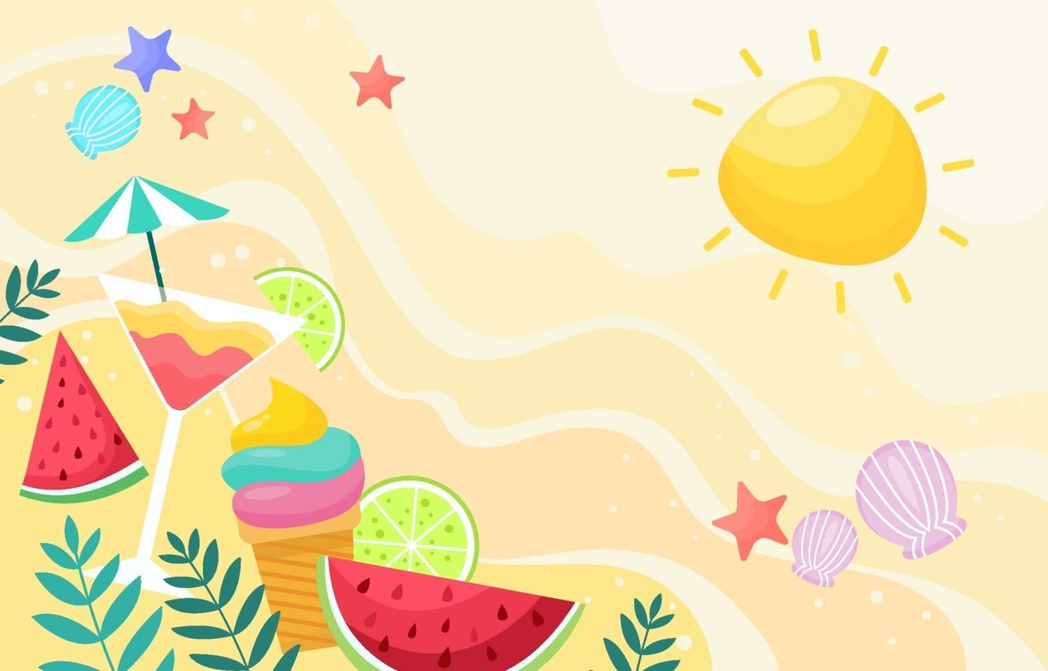 Summer Fruits Background vector