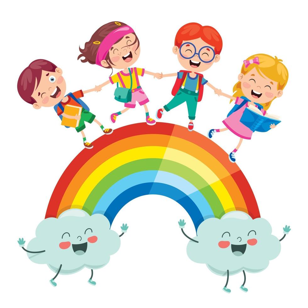 Concept Of A Colorful Rainbow vector