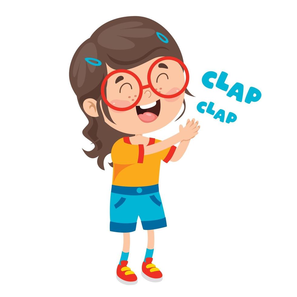 Cartoon Concept Of Clapping Hands vector