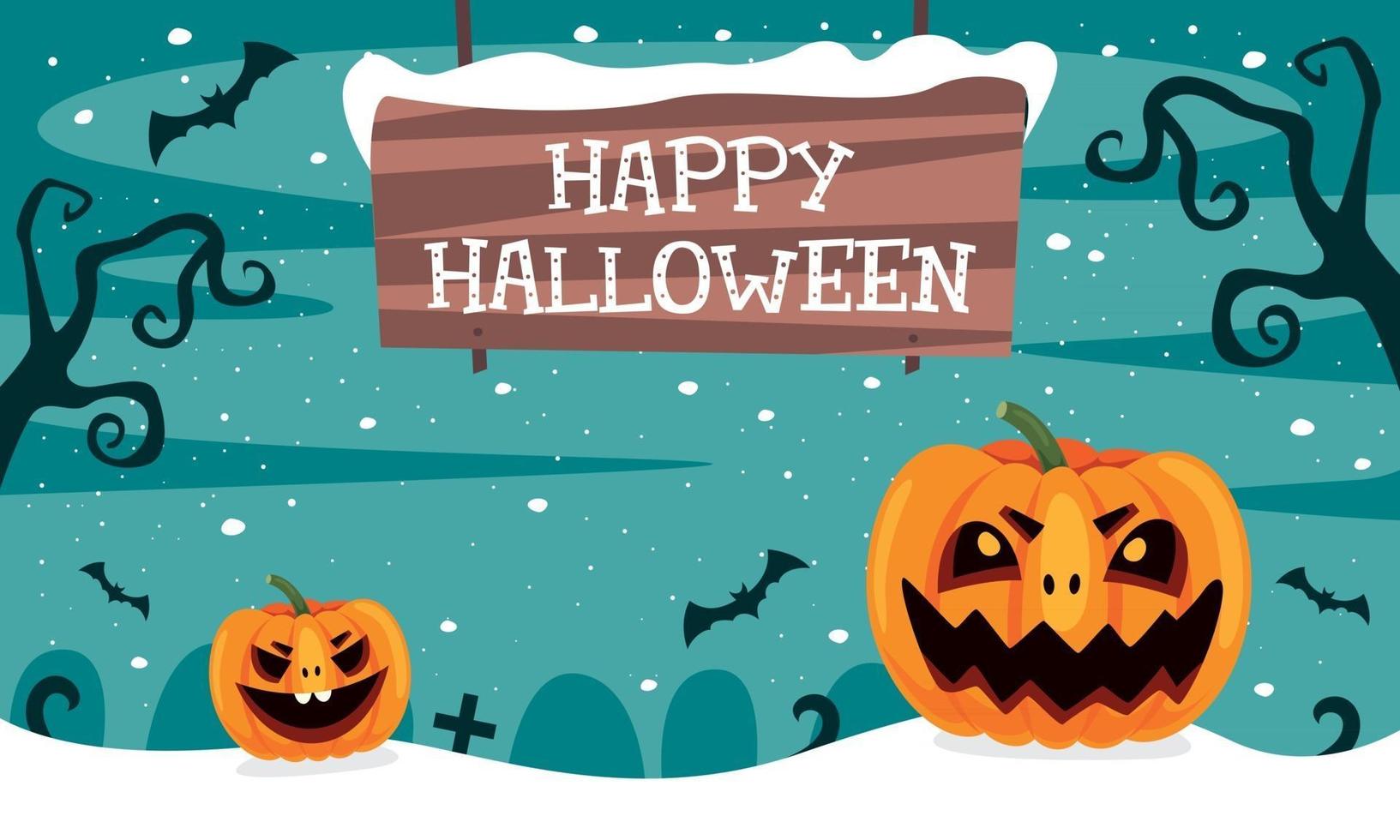 Halloween Concept With Funny Character vector