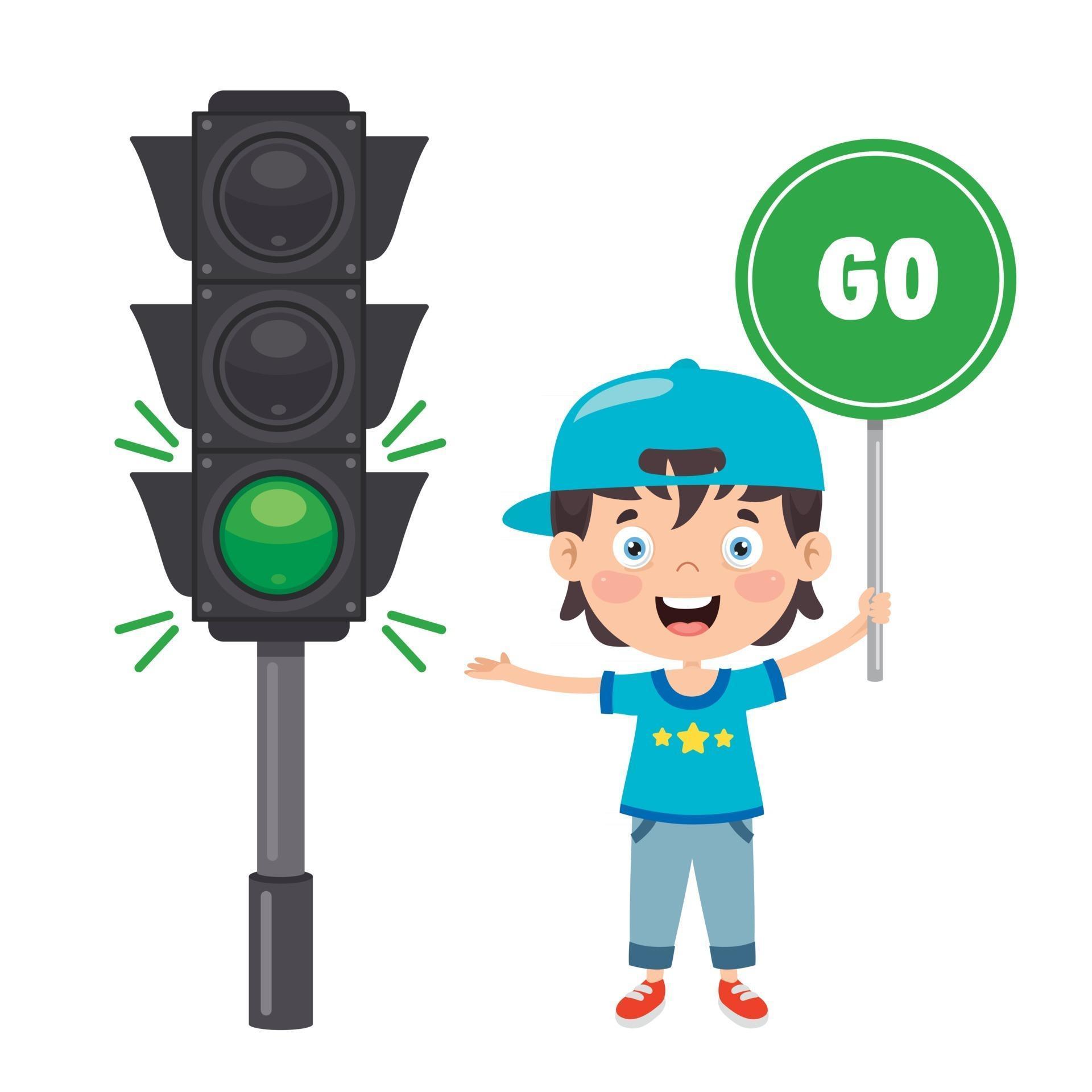 Traffic Concept With Cartoon Characters 2538895 Vector Art at Vecteezy