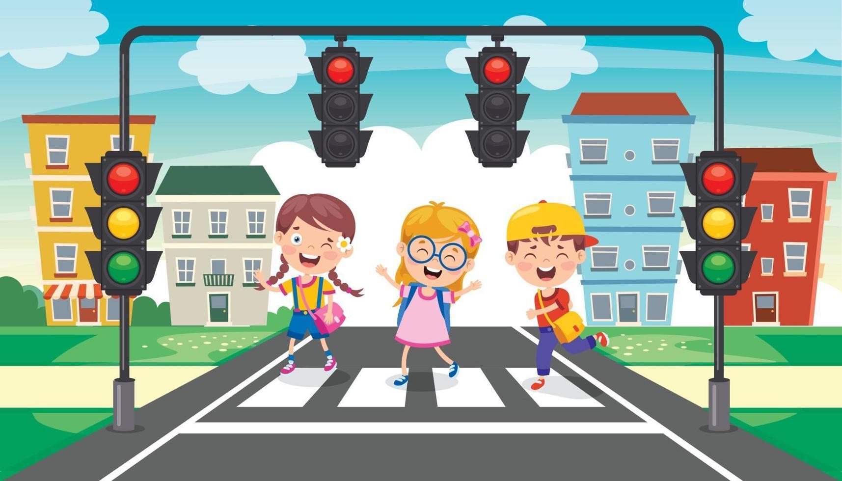 Traffic Concept Drawing vector