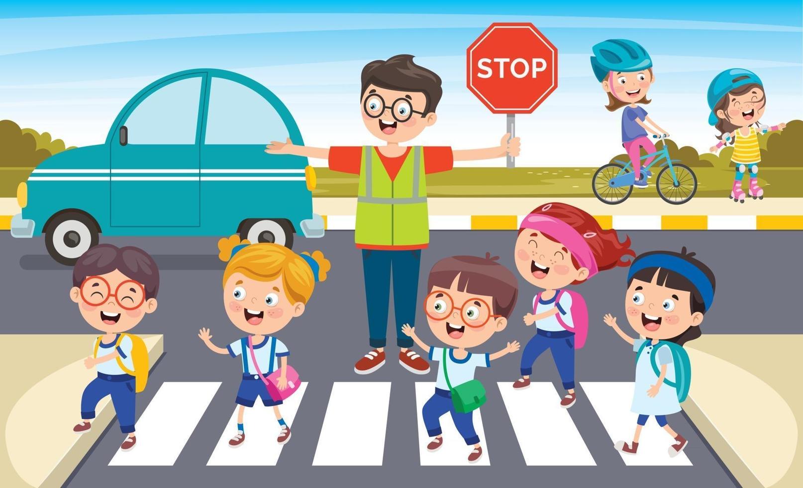Traffic Concept Drawing vector