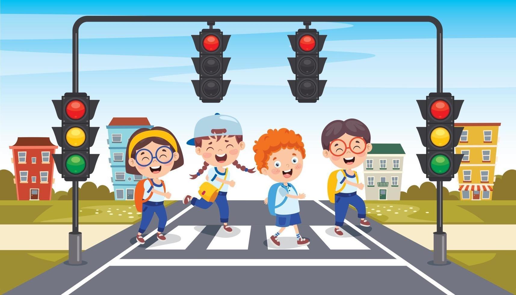 Traffic Concept Drawing vector