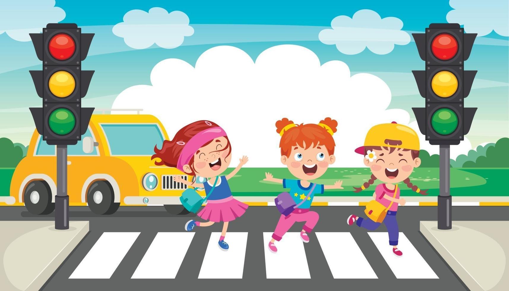 Traffic Concept Drawing vector