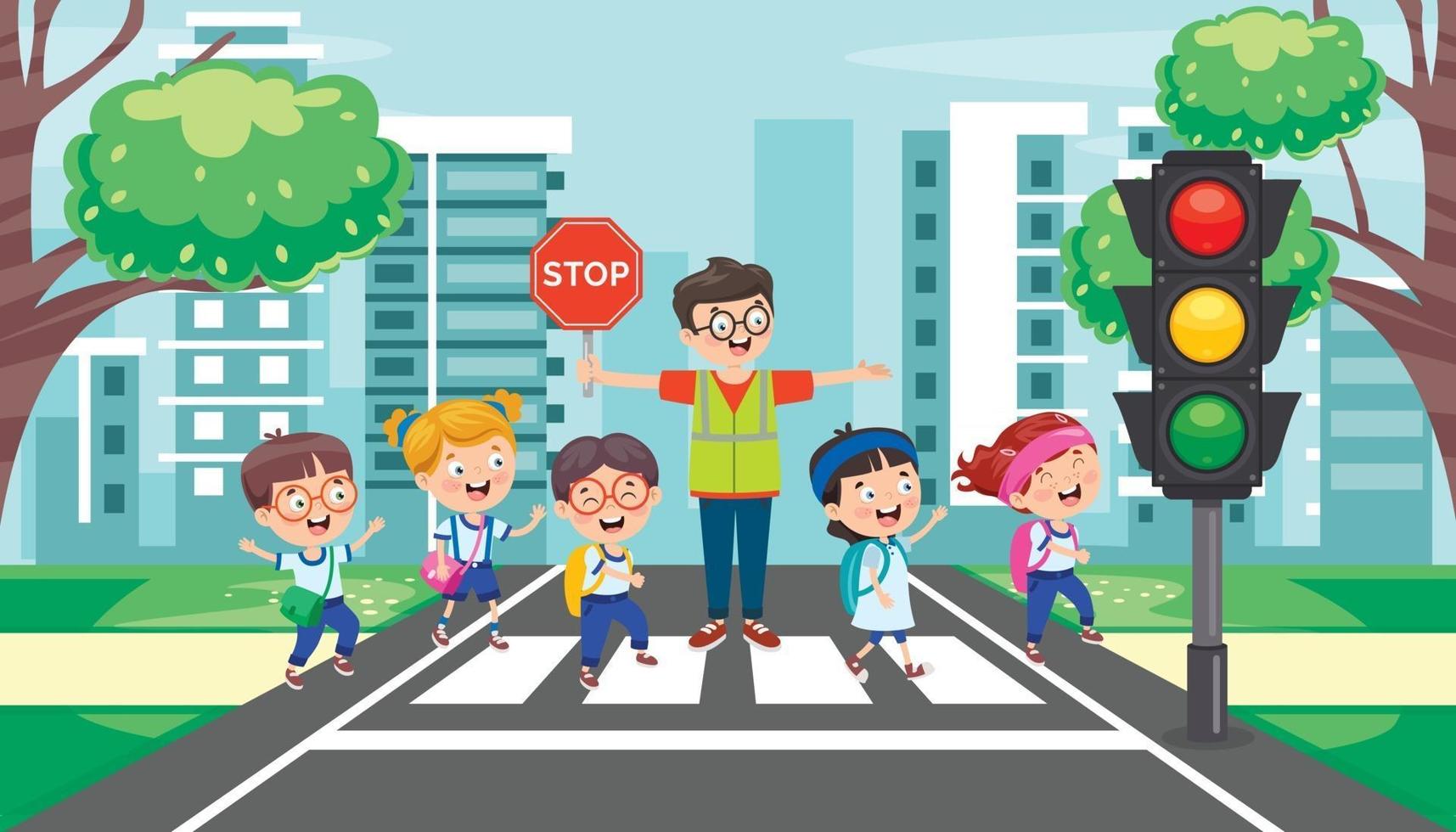 Traffic Concept Drawing vector