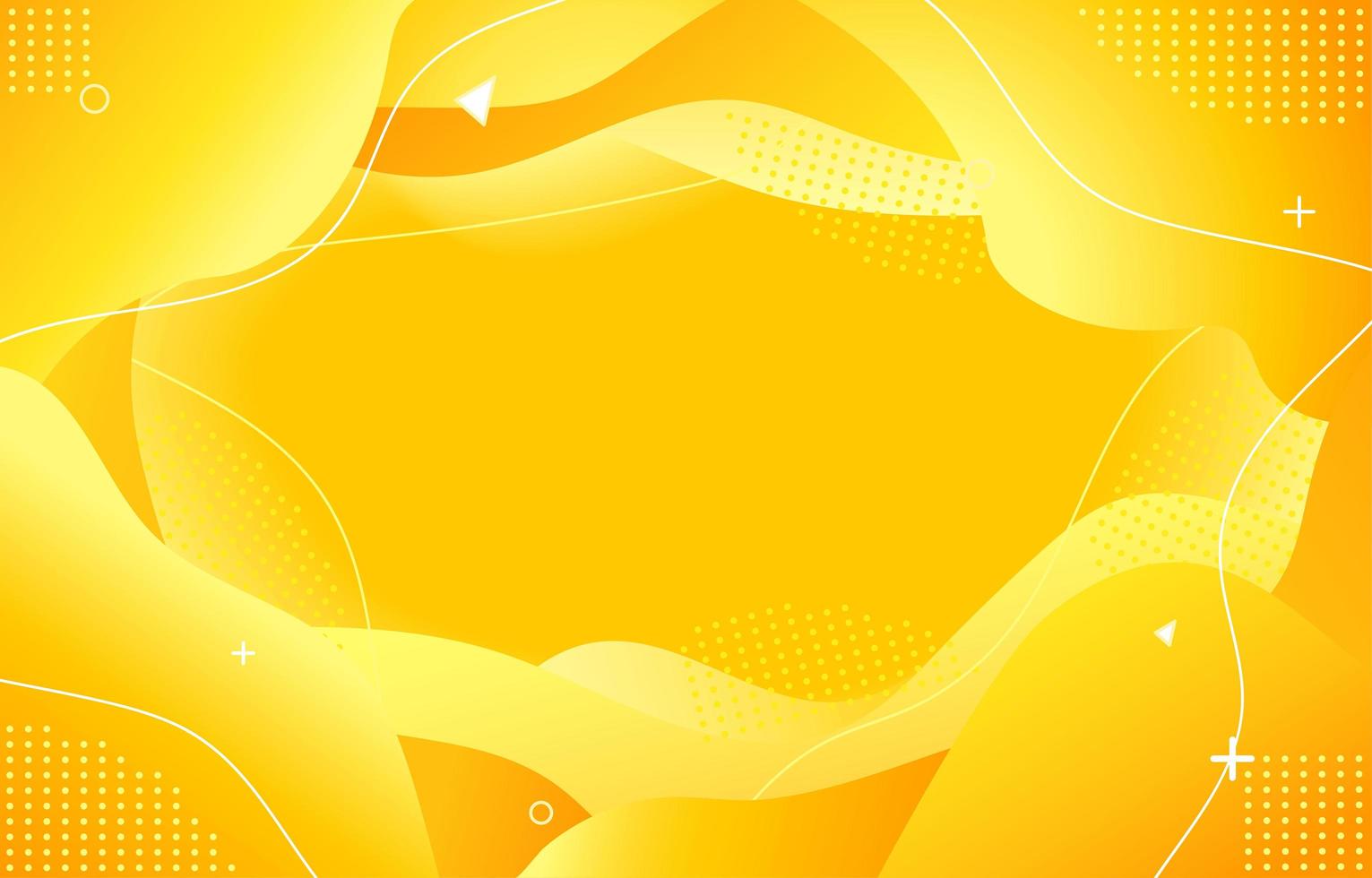 fondo amarillo fluido moderno vector