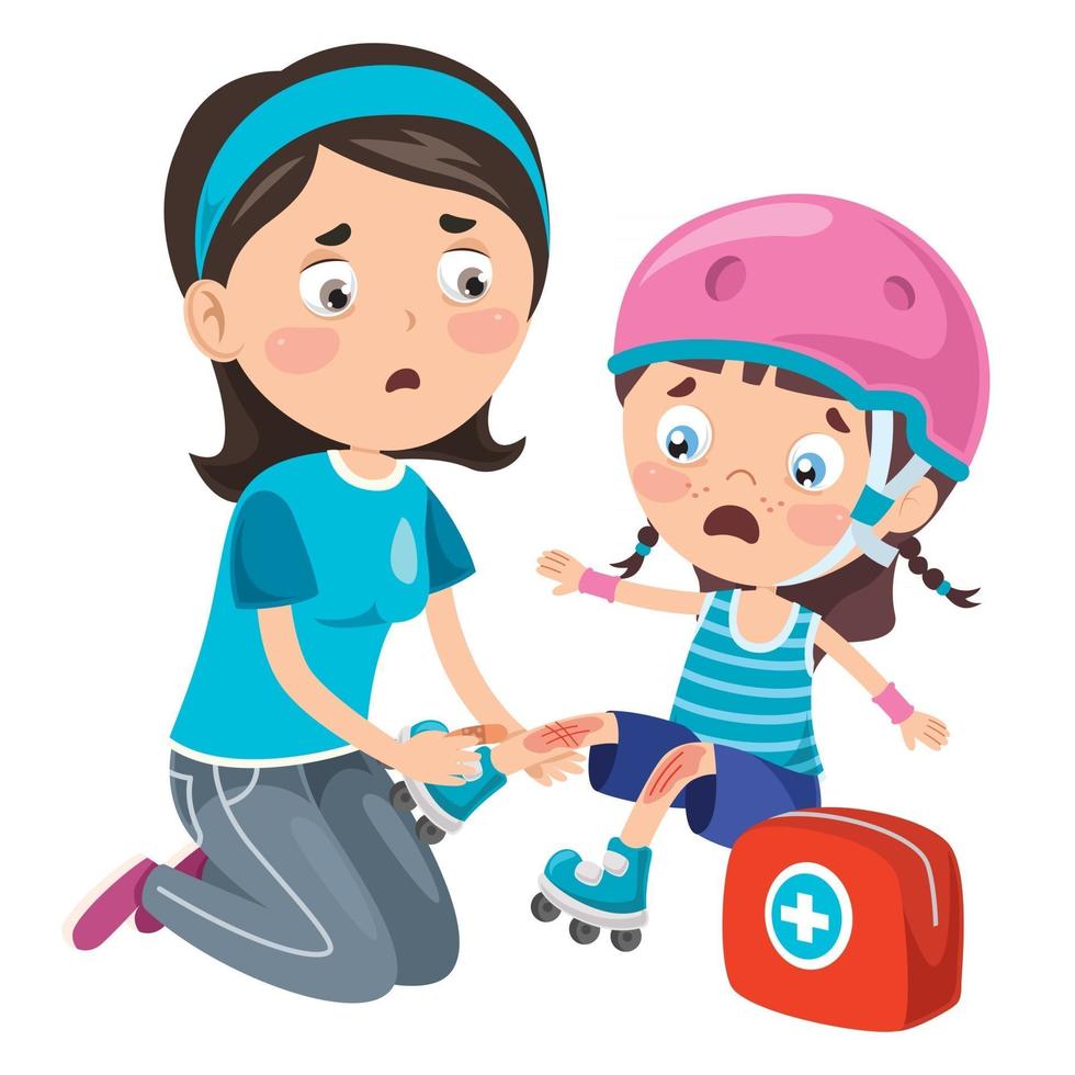 First Aid Concept For Children vector