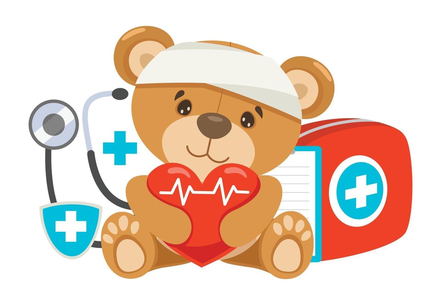 First Aid Concept For Children vector