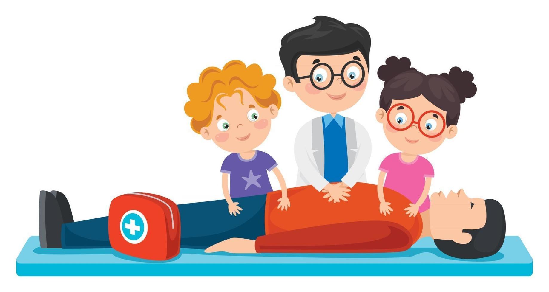 First Aid Concept For Children vector