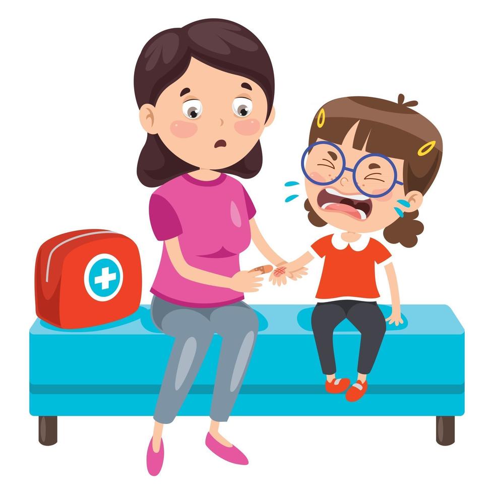 First Aid Concept For Children vector