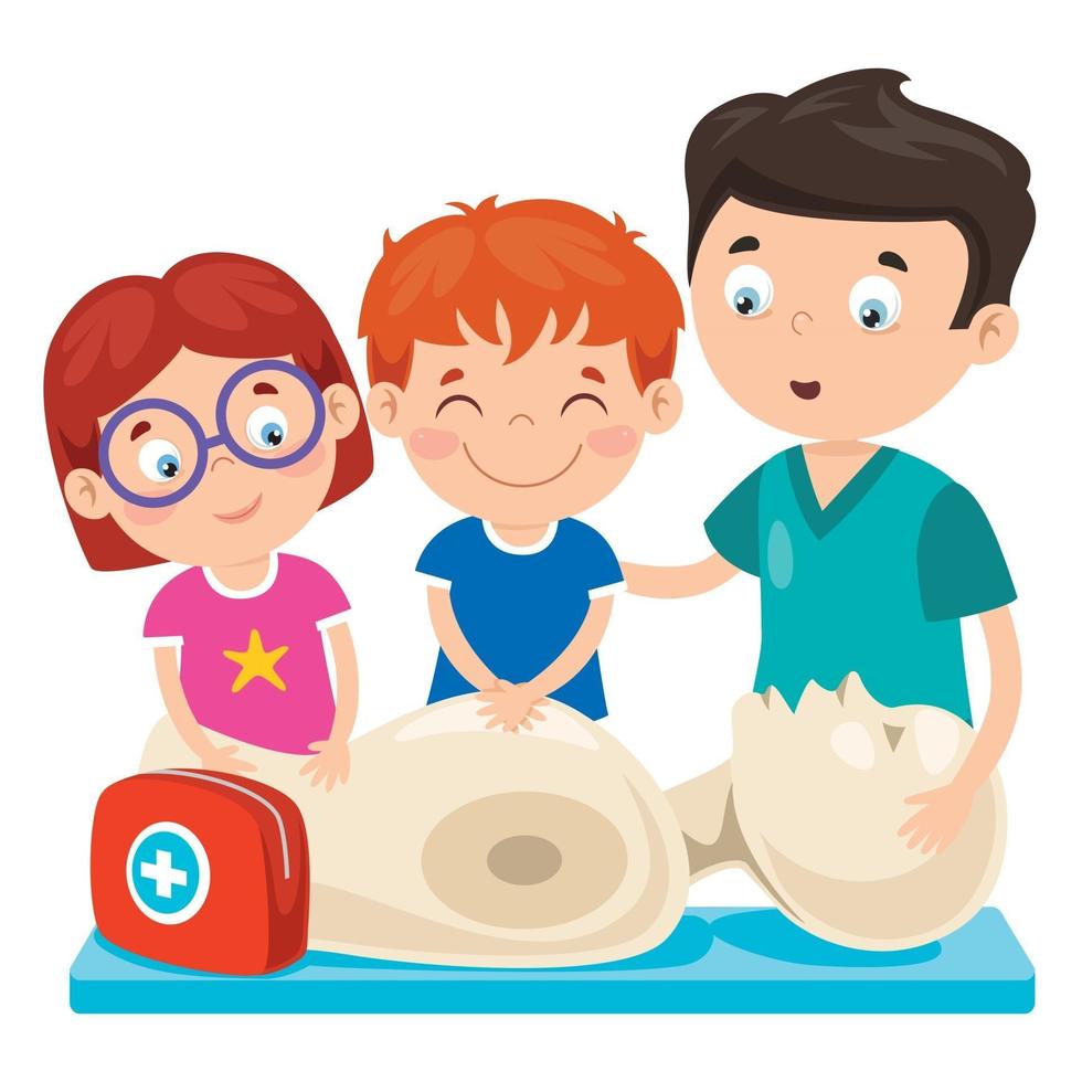 First Aid Concept For Children vector