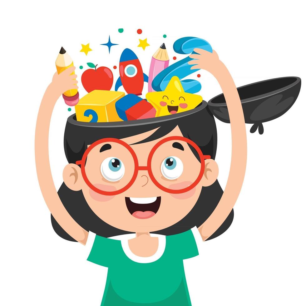 Concept Drawing For Creative Thinking vector